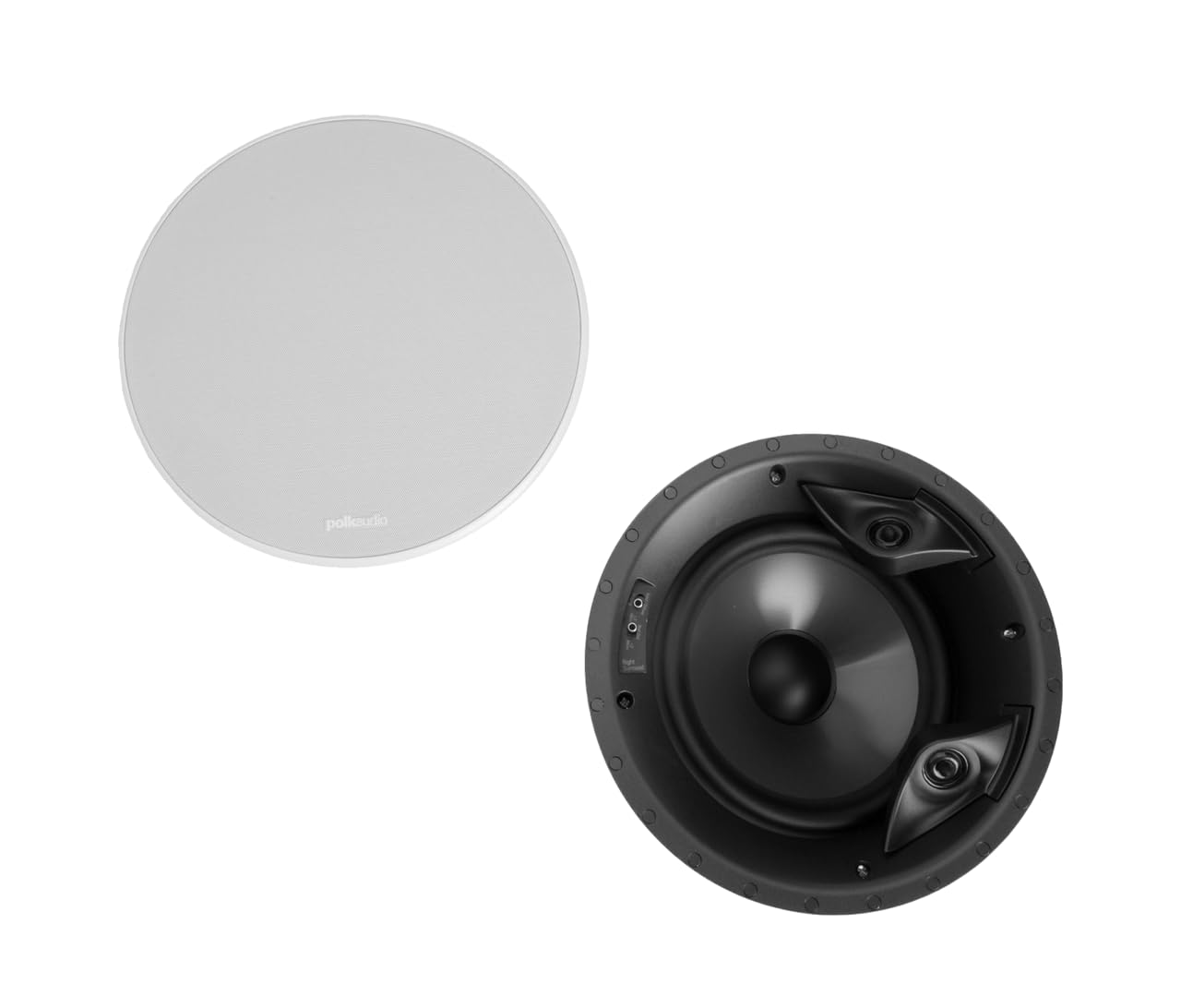 Polk Audio Vanishing Series 80 F/X-LS 8-Inch In-Ceiling Surround Sound Speakers (Pair) - Black | Dual 0.75
