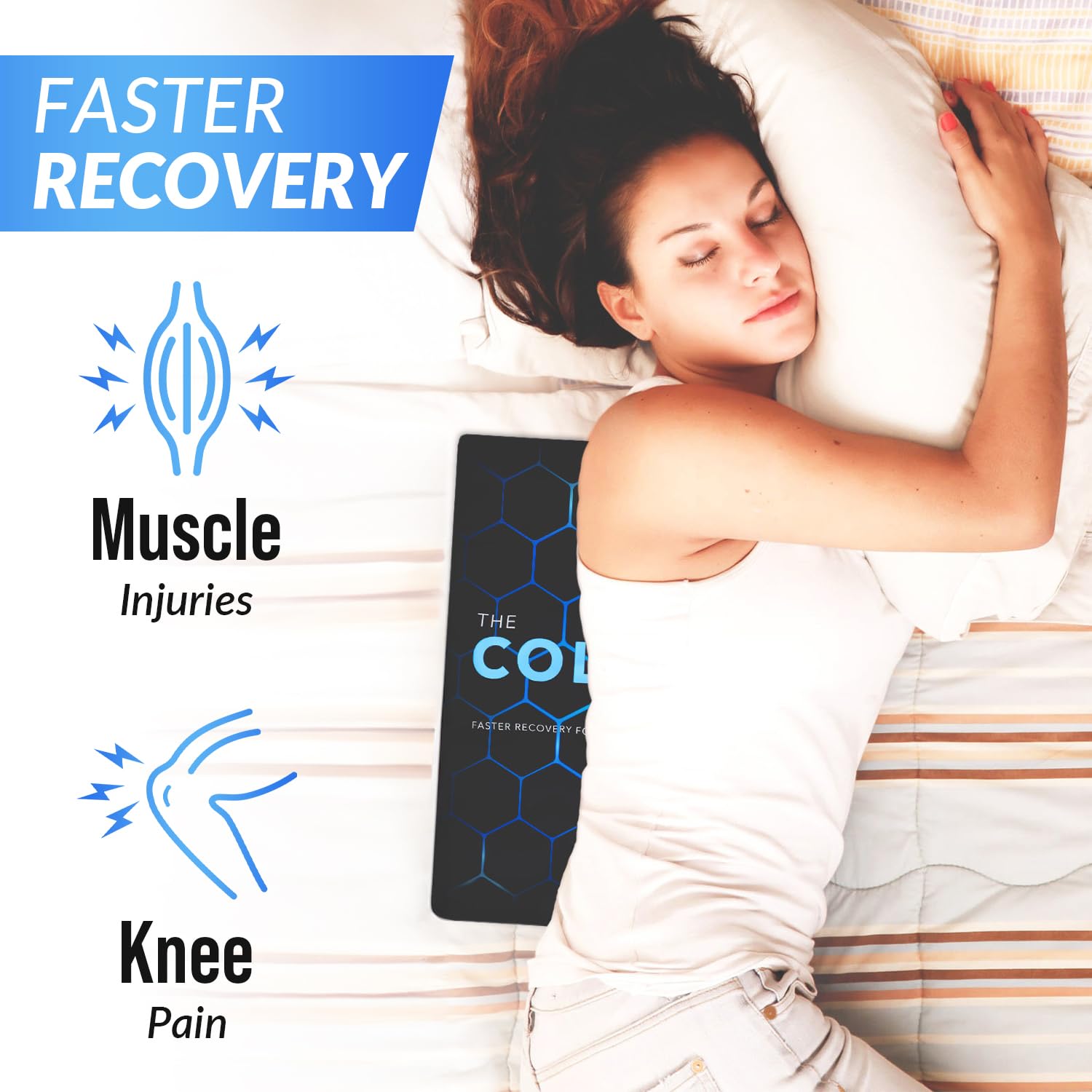 Best Reusable Gel Ice Pack for Injuries - Hot & Cold Therapy for Knee, Arm, Shoulder & Back Pain Relief - Flexible 14