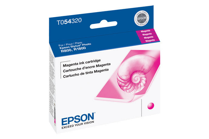 Epson T054320 Magenta Ink Cartridge - Compatible with R800 & R1800 Printers - High-Quality Photo Printing for Home & Office Use