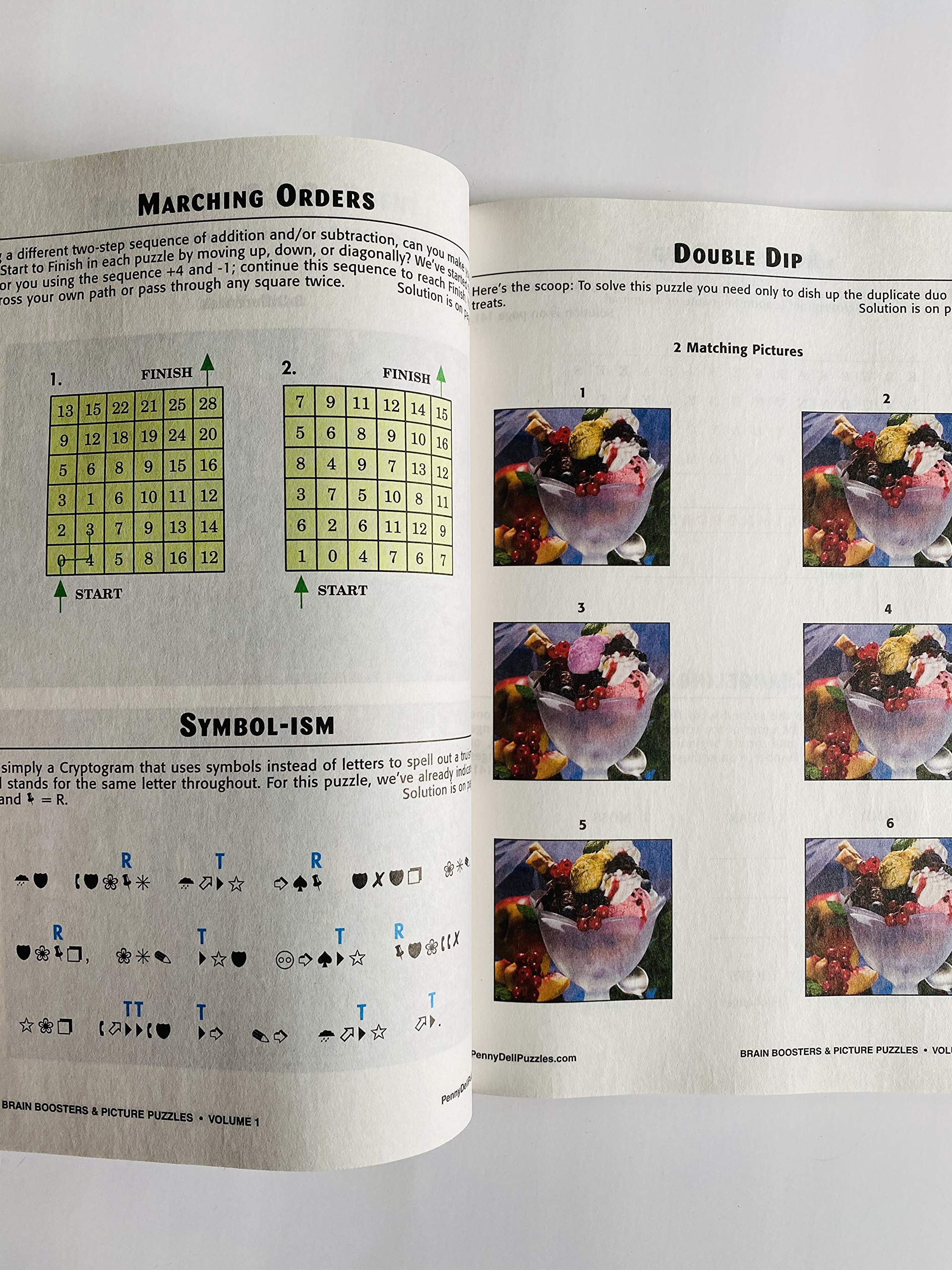 Penny Press Brain Boosters & Picture Puzzles Volume 1 - Fun Mind Games for Adults & Seniors - Perfect for Travel, Family Game Nights & Cognitive Exercise
