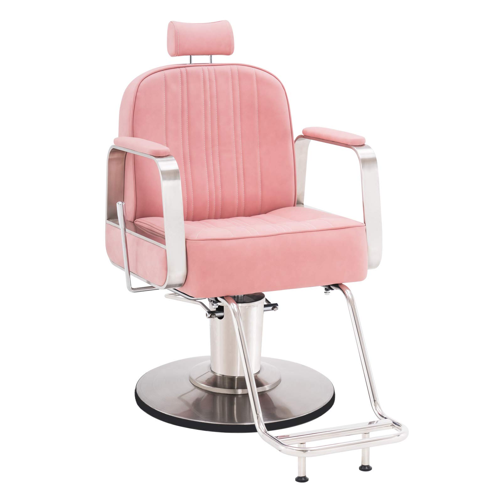 **Professional Hydraulic Barber Salon Chair for Hair Stylists - All-Purpose Beauty Spa Styling Chair with Adjustable Height (Pink) - Perfect for Hair Salons, Barbershops & Home Styling**