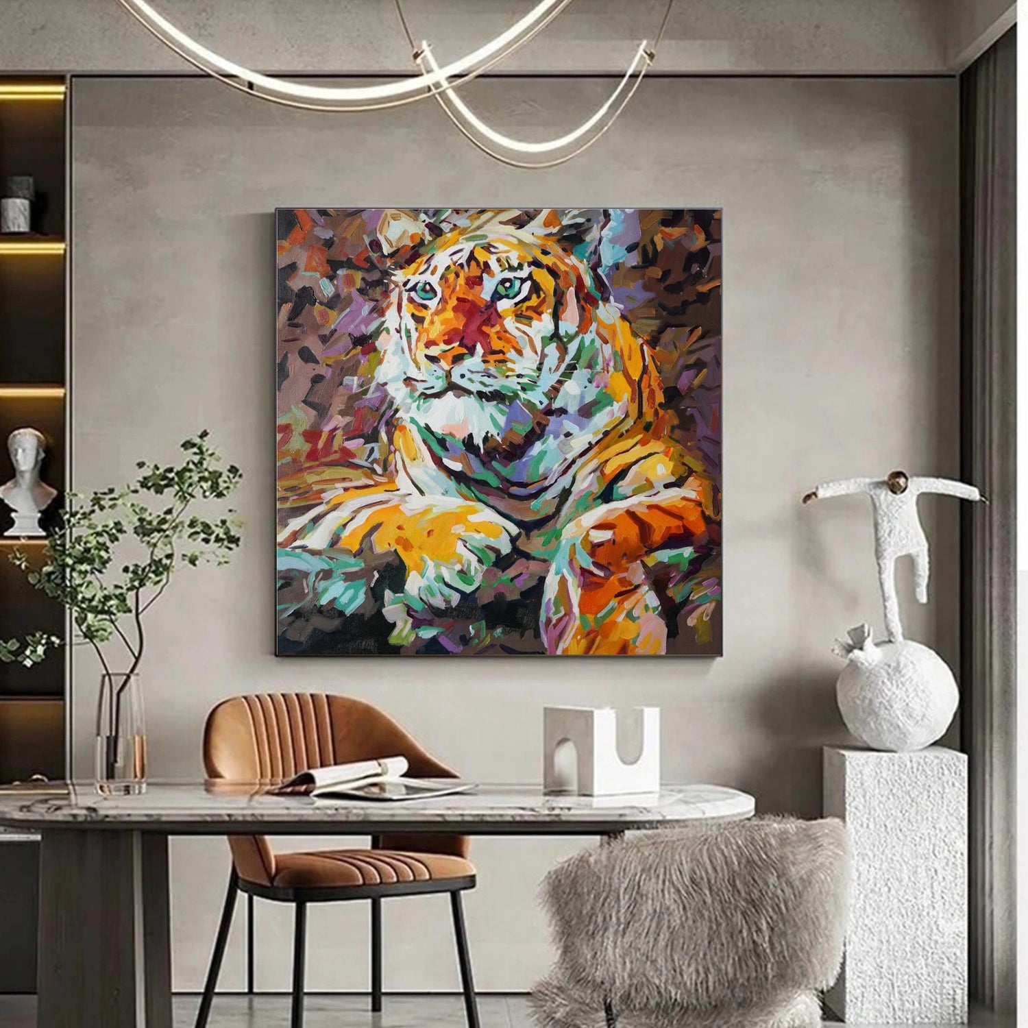 Animal Art Painting #AP131 - Handmade Canvas Wall Decor for Living Room, Bedroom & Office