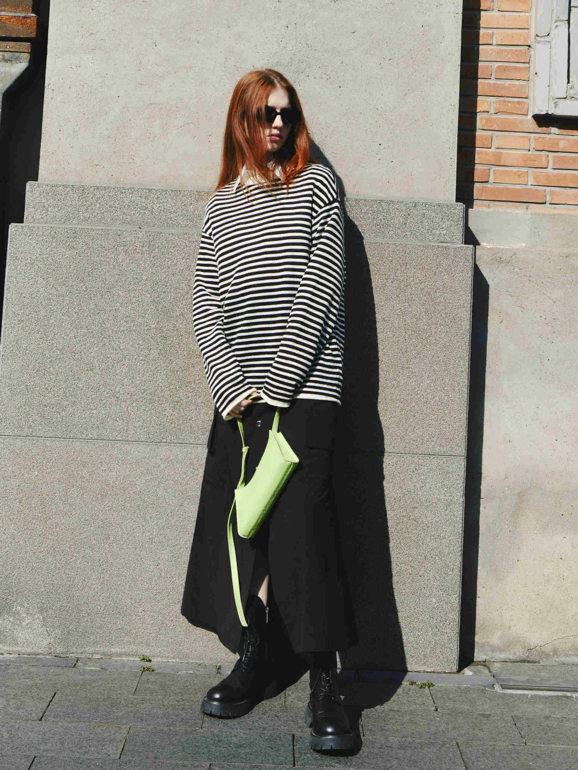 Drop Shoulder Striped Sweater for Women - Cozy Oversized Knit Pullover - Perfect for Fall & Winter Outfits, Casual Wear and Layering