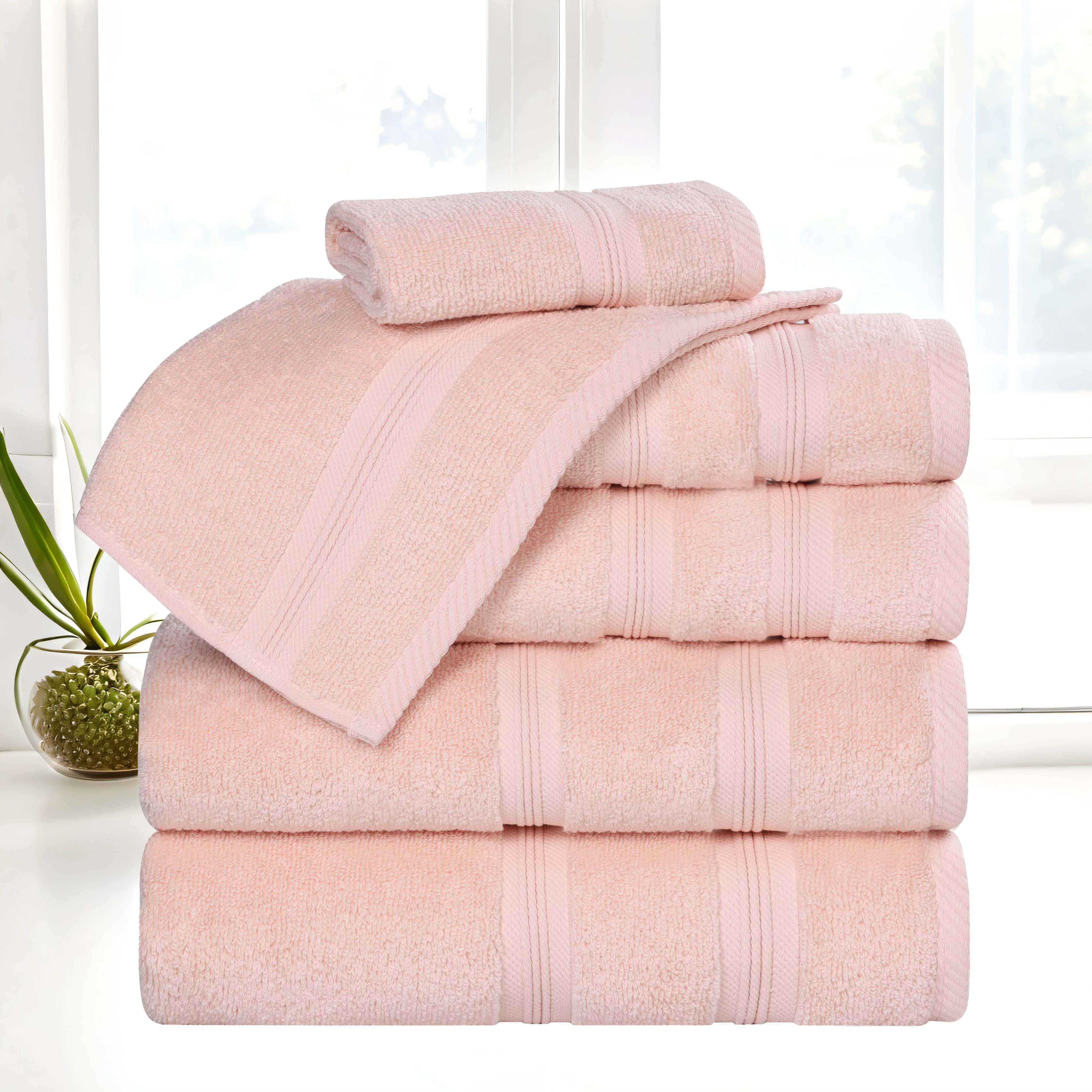 Premium 6-Piece Smart Dry Zero Twist Cotton Towel Set - Ultra Soft, Absorbent & Quick-Drying Bath Towels for Spa, Gym & Luxury Home Use