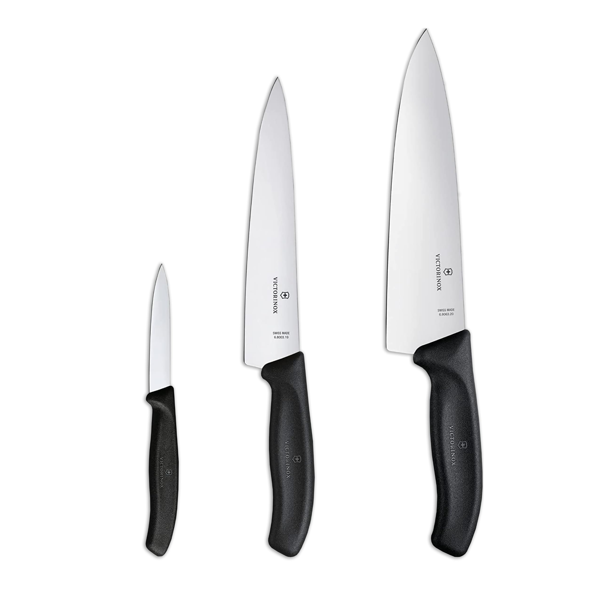 Victorinox Swiss Classic 3-Piece Chef's Knife Set - High-Quality Stainless Steel Kitchen Knives for Professional Cooking & Home Use - Perfect for Chopping, Slicing & Dicing Vegetables, Meat & Fruits