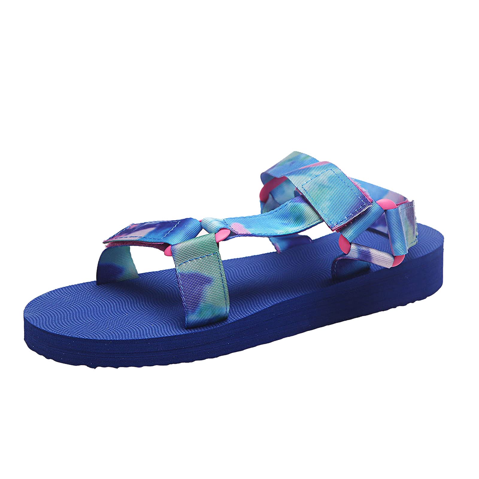 Women's Hemlock Flat Sandals - Open Toe Summer Beach Shoes for Teens & Adults - Comfortable Slip-On Sandals for Walking, Travel & Vacation Outfits
