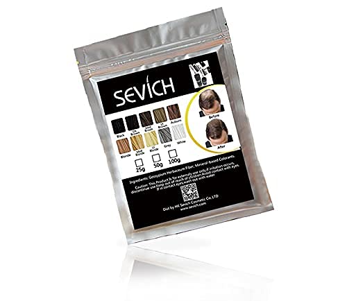 Sevich All Hair Building Fiber Refill - 25g Black Hair Thickening Powder for Men & Women - Instant Hair Loss Concealer for Thinning Hair - Perfect for Daily Use, Special Occasions & Confidence Boosting