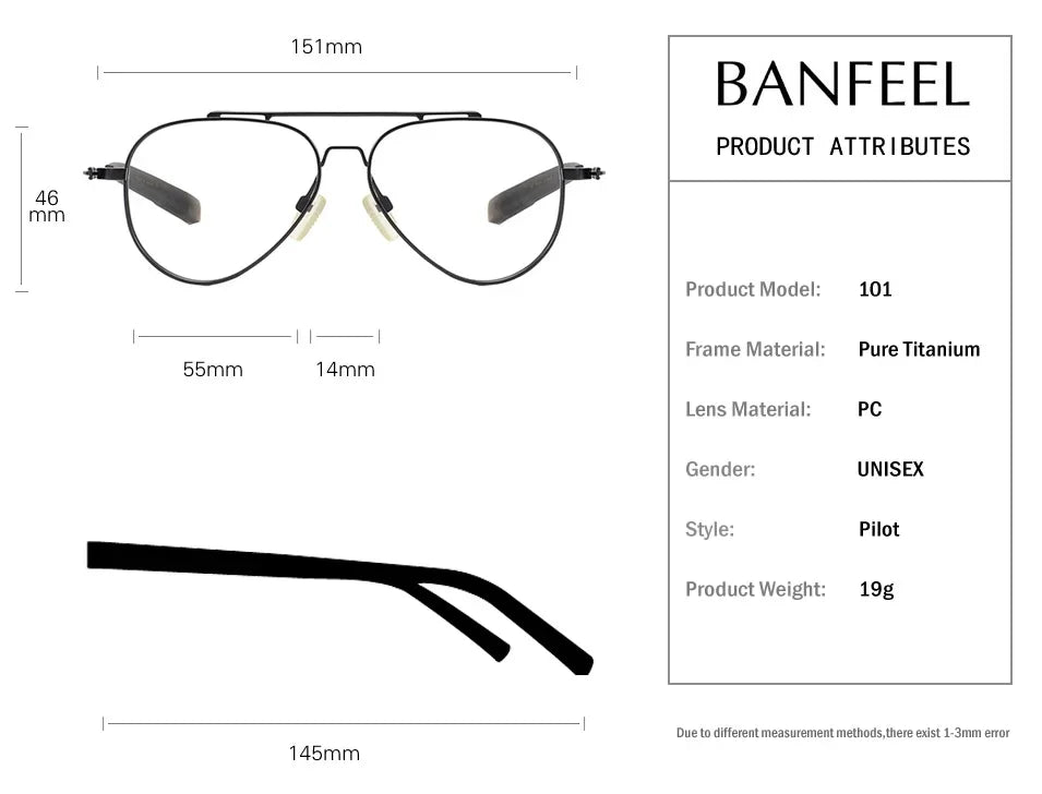 Stylish Unisex Full Rim Big Oval Double Bridge Titanium Eyeglasses 494108 - Lightweight & Durable Frames for Work, Reading, and Everyday Fashion