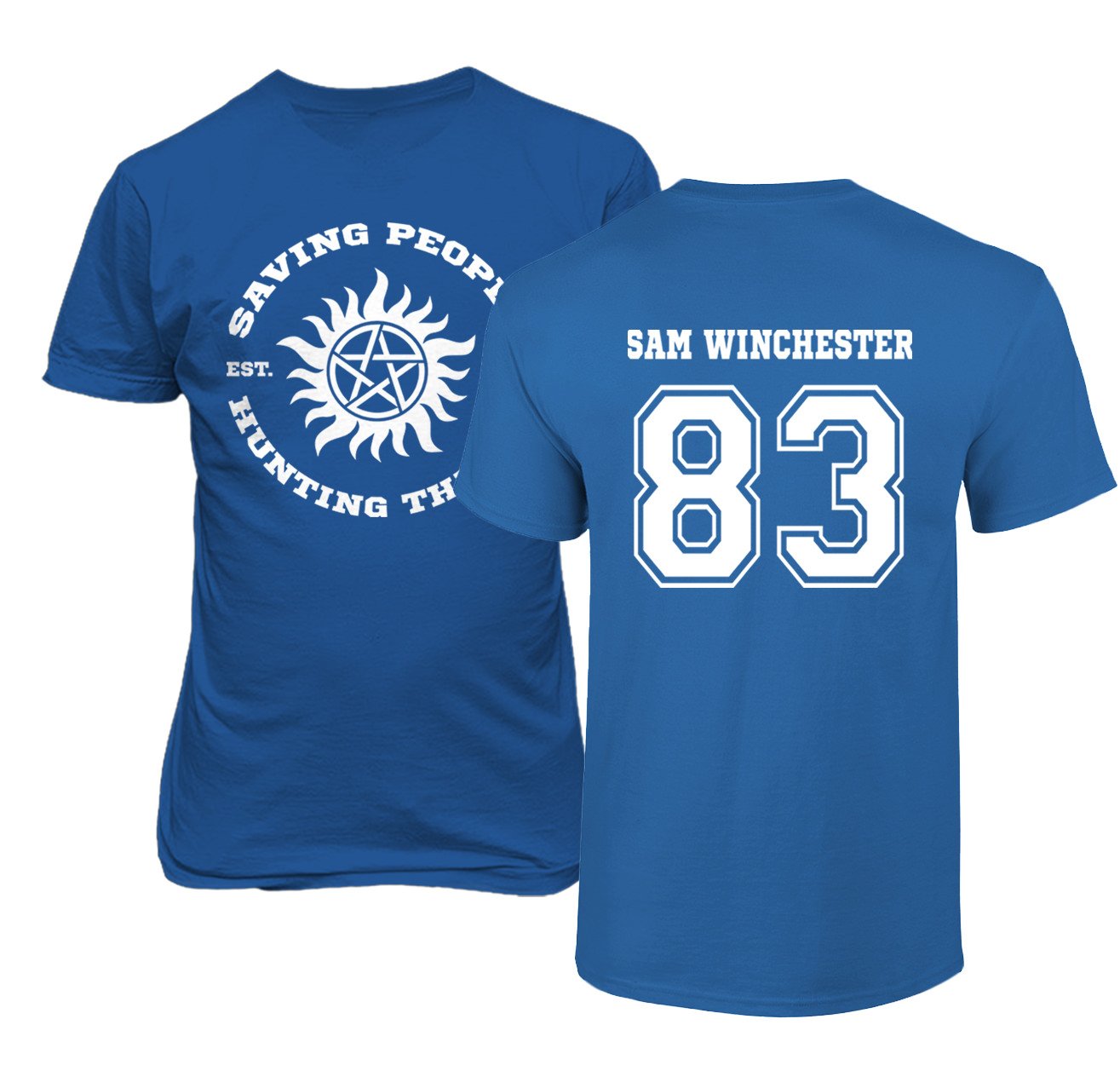 Supernatural Sam Winchester Graphic T-Shirt for Men | RIVEBELLA Cotton Tee | Casual Wear, Cosplay & Fan Merchandise