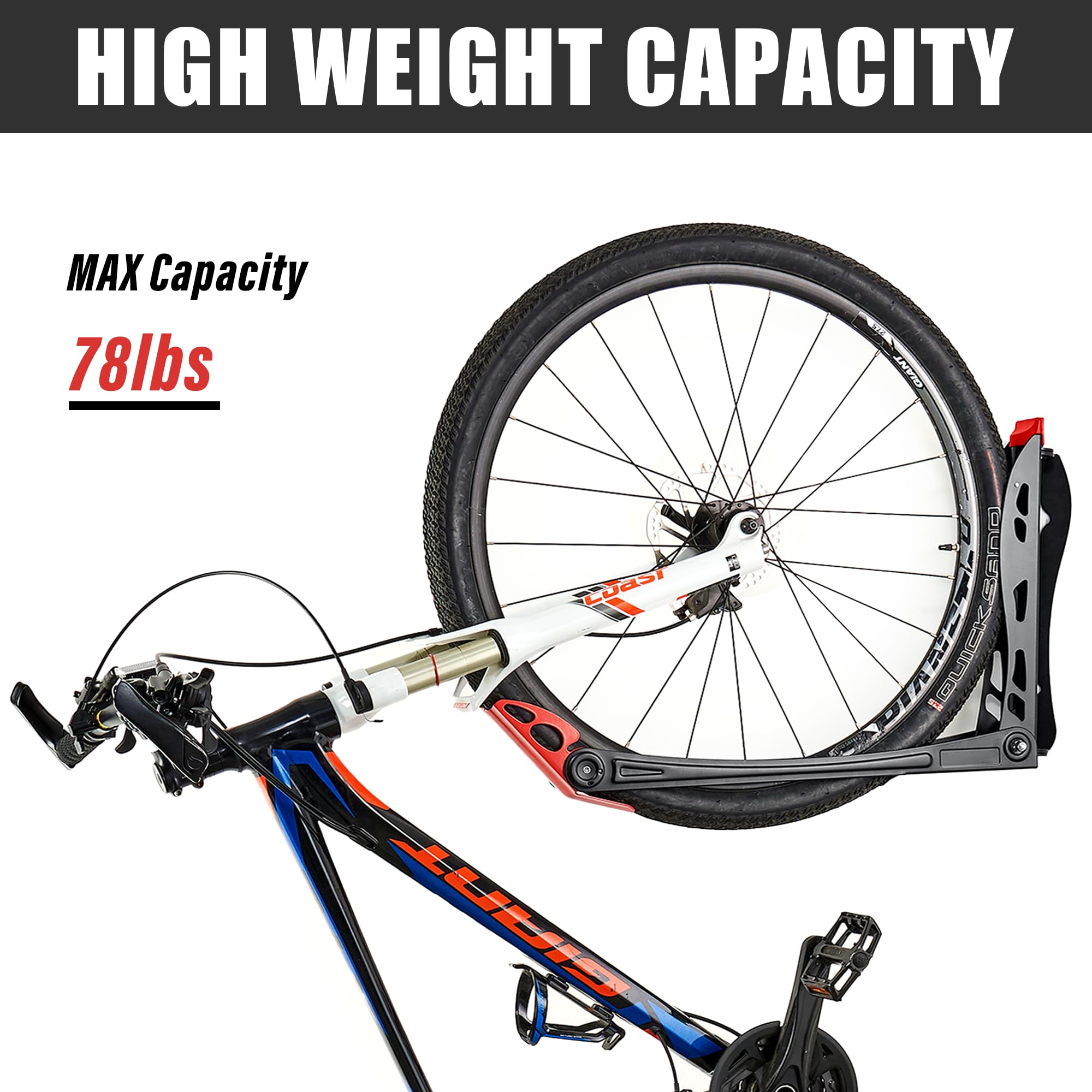 Wall Mounted Bike Rack - Swivel Bike Storage System for Home & Garage - Space Saving 2 Pack Bicycle Holder - Perfect for Small Apartments, Urban Living & Cycling Enthusiasts