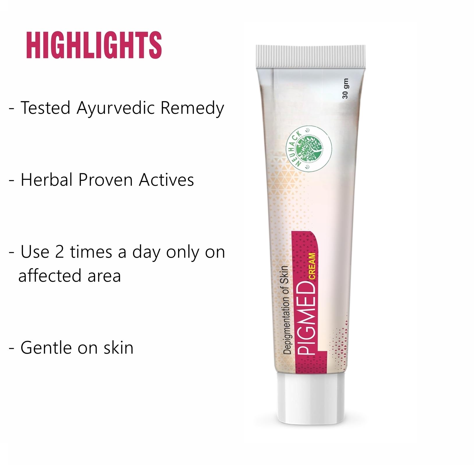 Neuhack Pigmed Dark Spot Corrector Cream - Fades Pigmentation, Acne Scars & Pimple Marks for Women & Men | 30gm Anti-Blemish Treatment | Perfect for Daily Skincare Routine & Post-Acne Care