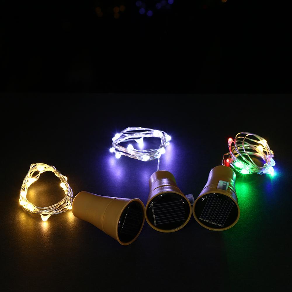 3 Ft 10 Super Bright RGB LED Solar Powered Wine Bottle Lights with Cork - DIY Fairy String Lights for Home, Wedding, Party Decoration - Perfect for Outdoor Garden, Patio, and Holiday Decor