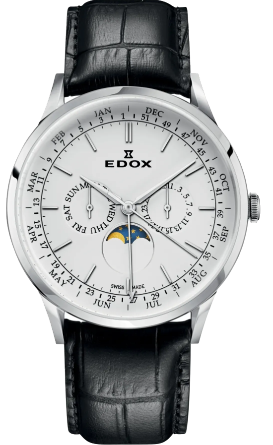 Edox Les Vauberts 40101 3C AIN Swiss Automatic Men's Watch - Luxury Dress Watch for Business, Formal Occasions & Special Events