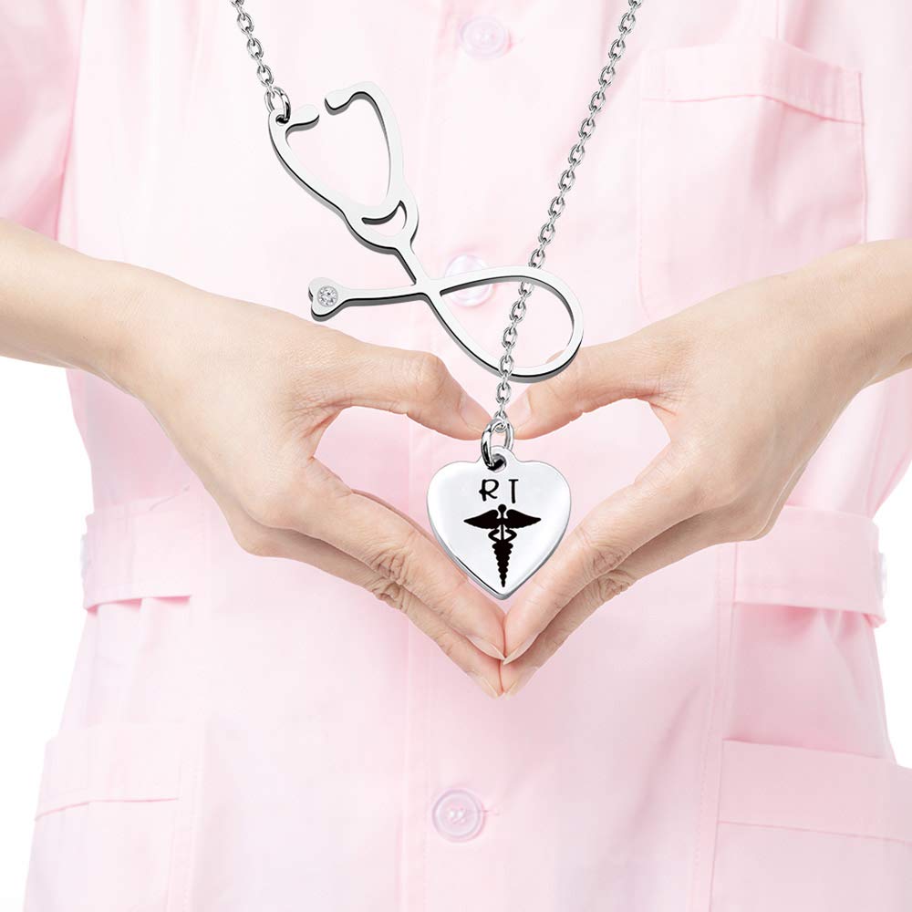 TGBJE RT Gift - Respiratory Therapist Necklace, Nursing Jewelry for Nurses Week - Perfect for Nurses, RTs & Healthcare Professionals (Ideal for Appreciation Gifts & Daily Wear)