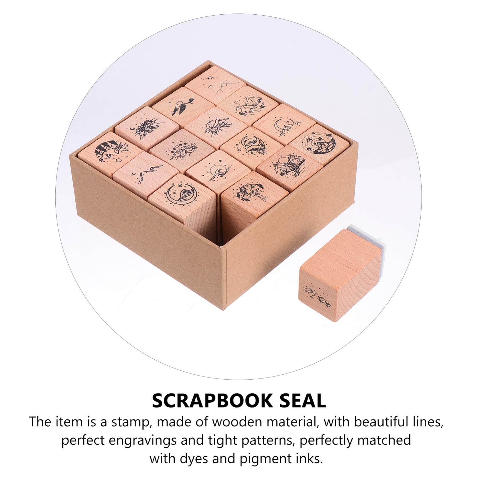 EXCEART 16pcs Wooden Alphabet Stamps Set - Vintage DIY Craft Stamps for Scrapbooking, Handmade Cards, Journaling & Wood Burning Projects - Perfect for Kids, Artists & Craft Enthusiasts