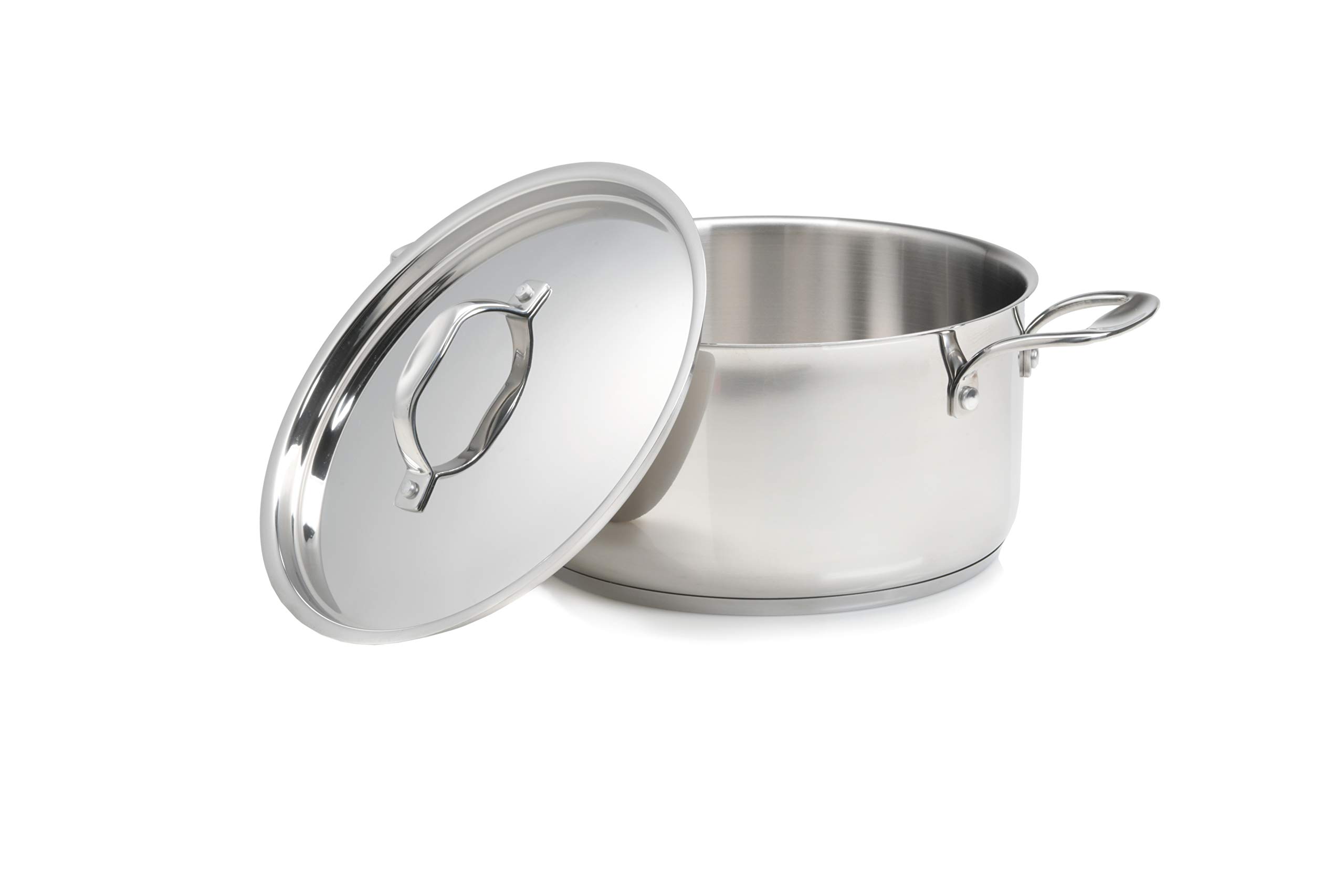 IMPULSE! Terra Stainless Steel Cookware Set - 3 Quart Saucepan with Glass Lid | Premium Induction Compatible Cooking Pot for Soups, Pasta & Sauces | Perfect for Home Kitchen & Professional Chefs