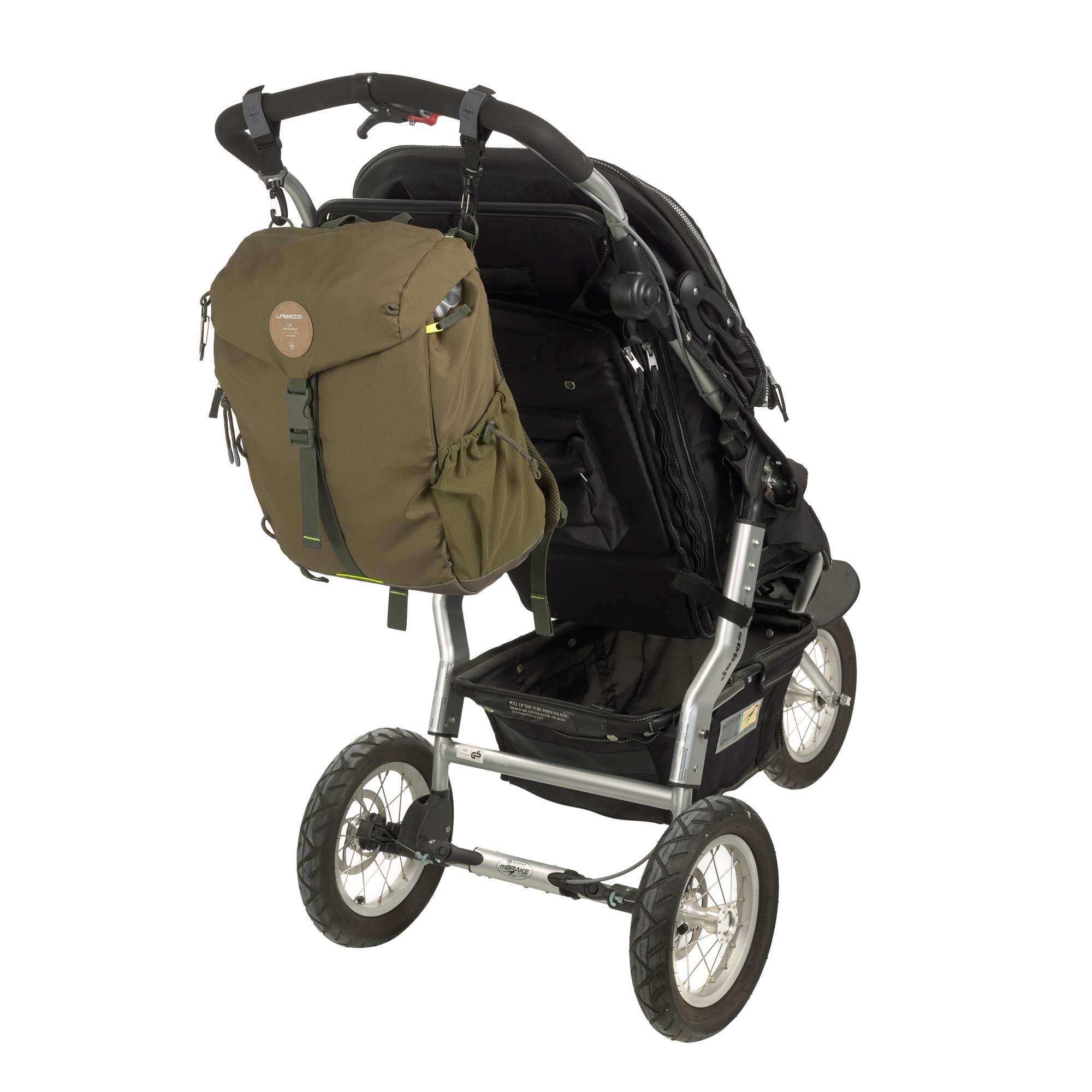 Lässig Baby Changing Backpack with Changing Mat - Waterproof Diaper Bag with Pram Attachment & Bottle Warmer | Eco-Friendly & Durable for Travel, Hiking, and Outdoor Adventures (Olive Green)