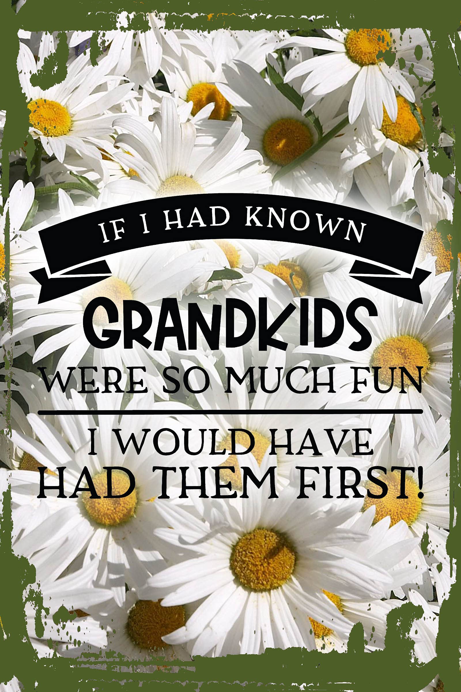 Funny Grandparent Wall Art - 'If I Knew Grandkids Were So Much Fun' Quote Sign, 8x12 Inches, Perfect for Home Decor & Gift for Grandparents - Great for Living Room, Nursery, or Family Room