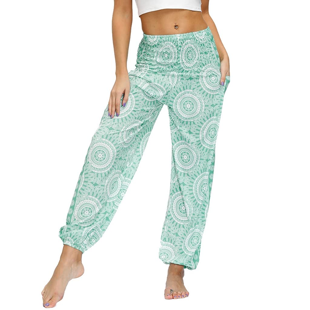 WPYYI Women's Casual Yoga Pants - Loose Fit Beach Trousers for Yoga, Pilates & Boho Style | Comfortable Hippie Vintage Pants for Travel, Lounge & Summer Outfits