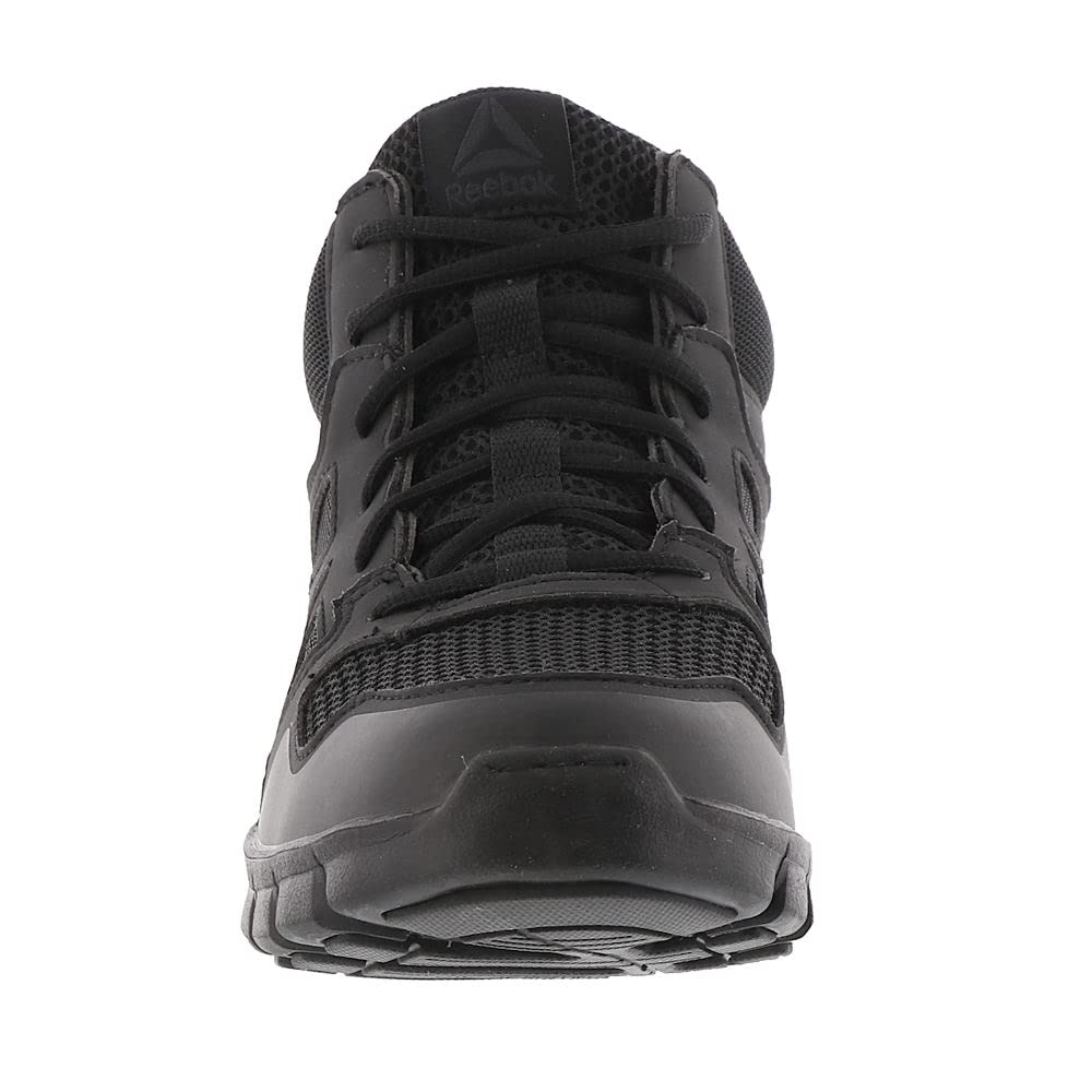 Reebok Men's RB8405 Sublite Cushion Tactical Mid Cut Soft Toe Work Boots - Black Military Grade for Construction, Hiking & Outdoor Activities