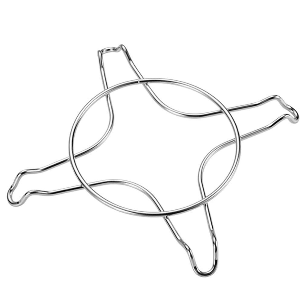 Yardwe Stainless Steel Wok Support Ring - Non-Slip Cooking Trivet for Gas Range, Camp Oven & Kitchen Use - Silver (1-Piece) | Perfect for Stovetop Cooking, Outdoor Camping & Secure Pot Stability
