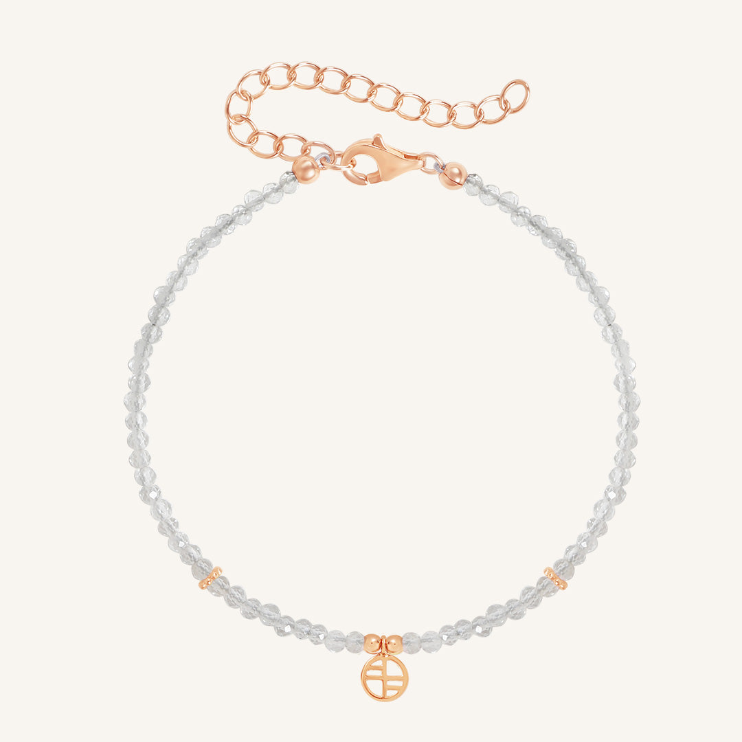April Birthstone Bracelet for Women - Sterling Silver Diamond Charm Bracelet - Elegant Jewelry Gift for Birthday, Anniversary & Mother's Day - Perfect for Everyday Wear & Special Occasions