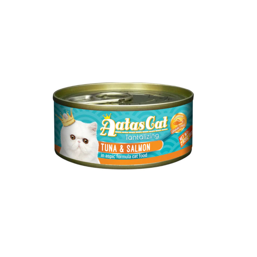 Premium Aatas Cat Food Variety Pack - Tuna, Ocean Fish, Squid, Snapper, Shirasu Sardine & Crab in Beef Aspic (80g) - High-Protein, Nutrient-Rich Wet Cat Food for Adult & Senior Cats - Perfect for Mealtime, Training Treats & Picky Eaters