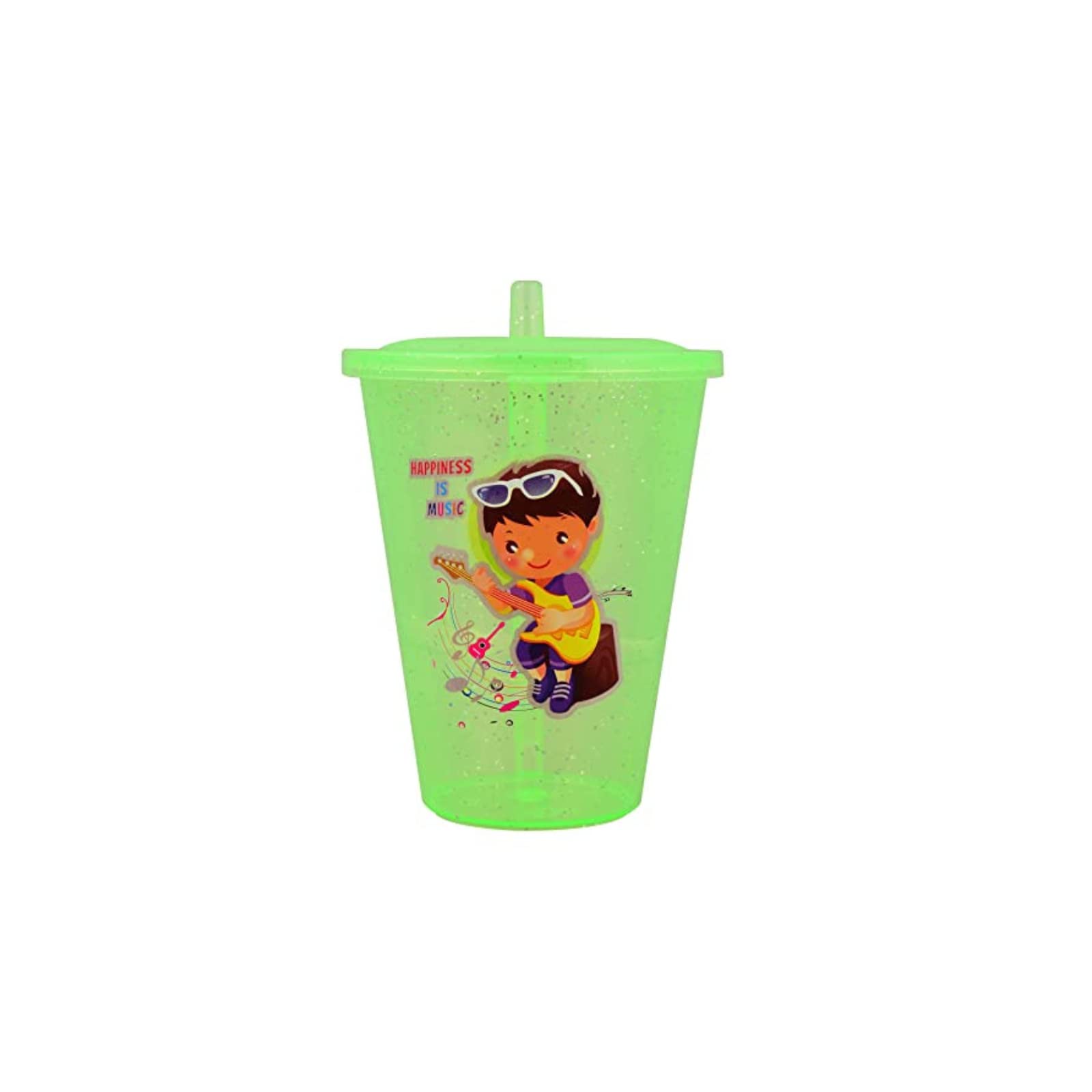 **Tekzie 4-Pack Kids Acrylic Sipper Cups with Lids - Leak-Proof, BPA-Free for Water, Milk & Juice - Travel, School & Home Use (Multicolor)**