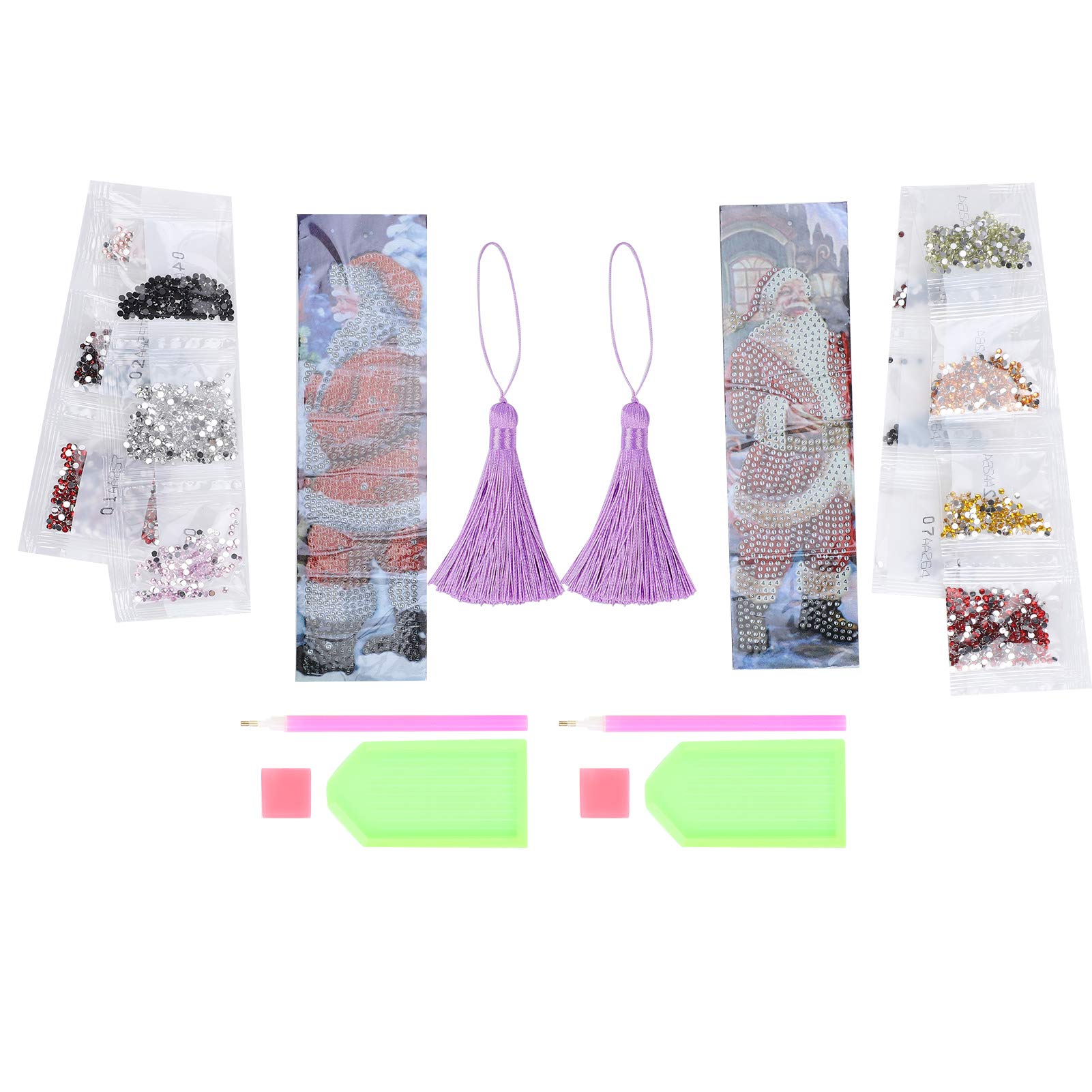 DIY Rhinestone Embroidery Painting Bookmarks Kit - Handmade Stitch Bookmarks for Adults, Kids, and Artists - Perfect for Home Decor, Gifts, and Craft Projects