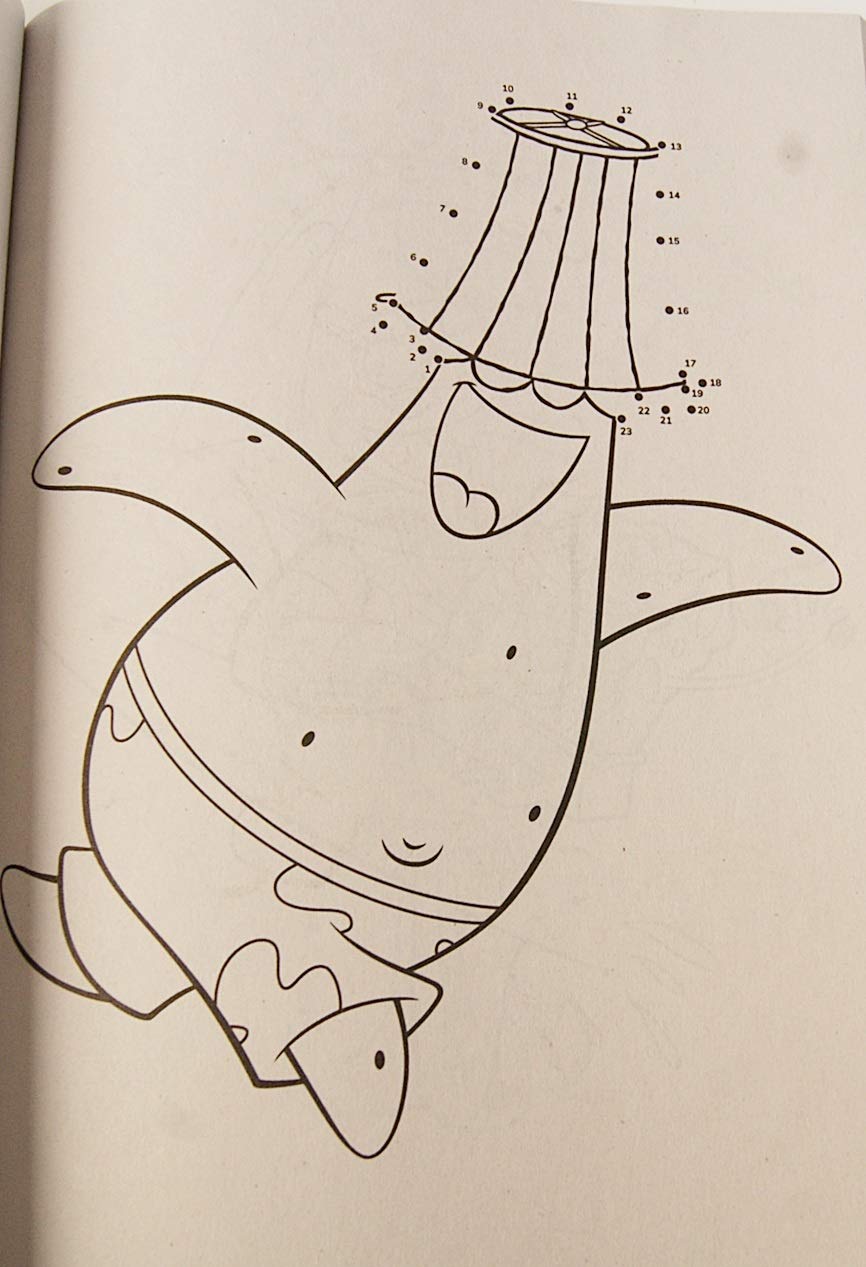 Spongebob Squarepots Dot to Dot Activity Book - 80 Pages | Best Buds of Bikini Bottom Coloring Book for Kids | Fun Learning & Travel Activity for Children