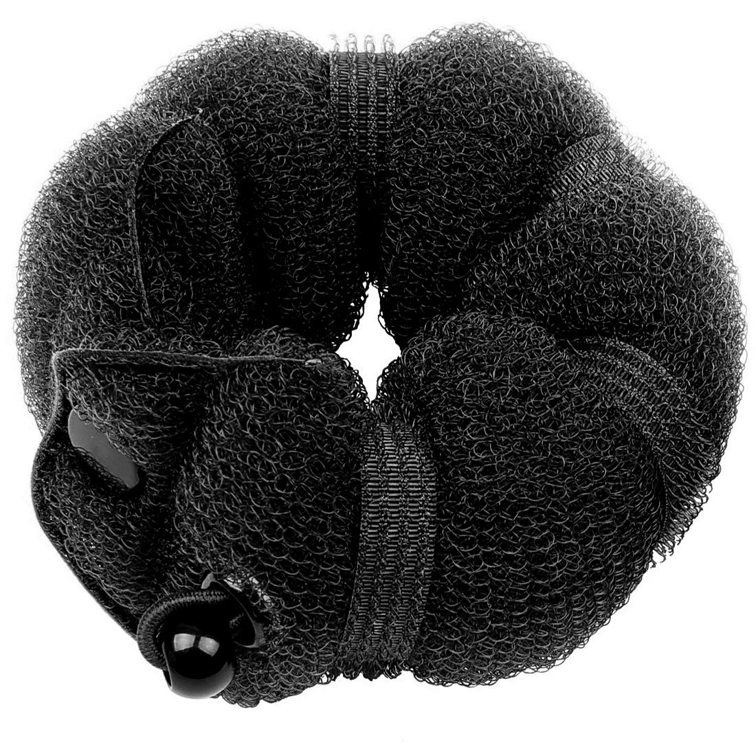 2-Piece Black Doughnut Hair Bun Maker & Curler Set - Small & Large Sizes for Perfect Updos & Curls - Great for Parties, Weddings, and Everyday Hairstyling