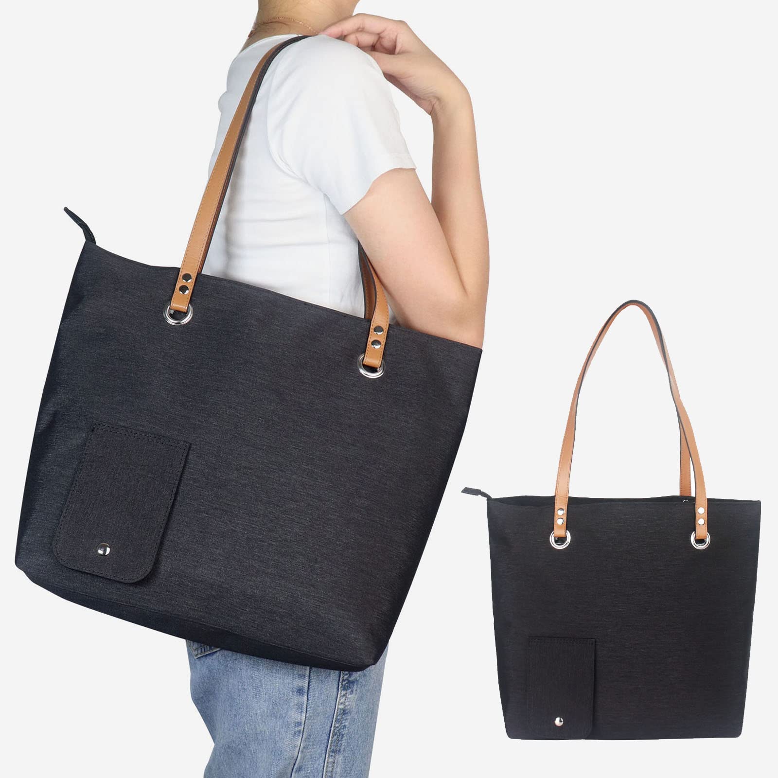 Wine Purse with Hidden Spout - Leakproof Tote Bag for Women, 3 Reusable Bladder Bags Included (Black) | Perfect for Concerts, Picnics & Outdoor Events