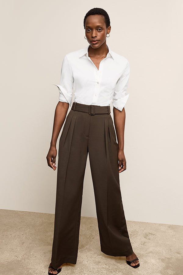 Bia Pleated Women's Trousers - Breathable Air Twill Fabric for Office & Business Casual Wear | Perfect for Work, Travel & Formal Occasions