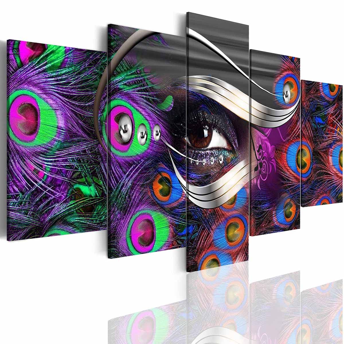 Colorful Abstract Wall Art Canvas Print - Modern Painting for Bedroom & Living Room Decor - 40x20 Inches - Perfect for Home, Office & Gift Giving