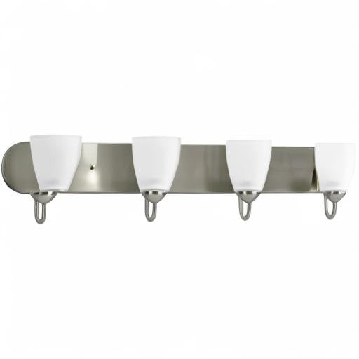 Progress Lighting P2709-09 Gather Bath & Vanity Light Fixture in Brushed Nickel Finish - Perfect for Bathroom Vanity, Powder Room, and Dressing Area Lighting