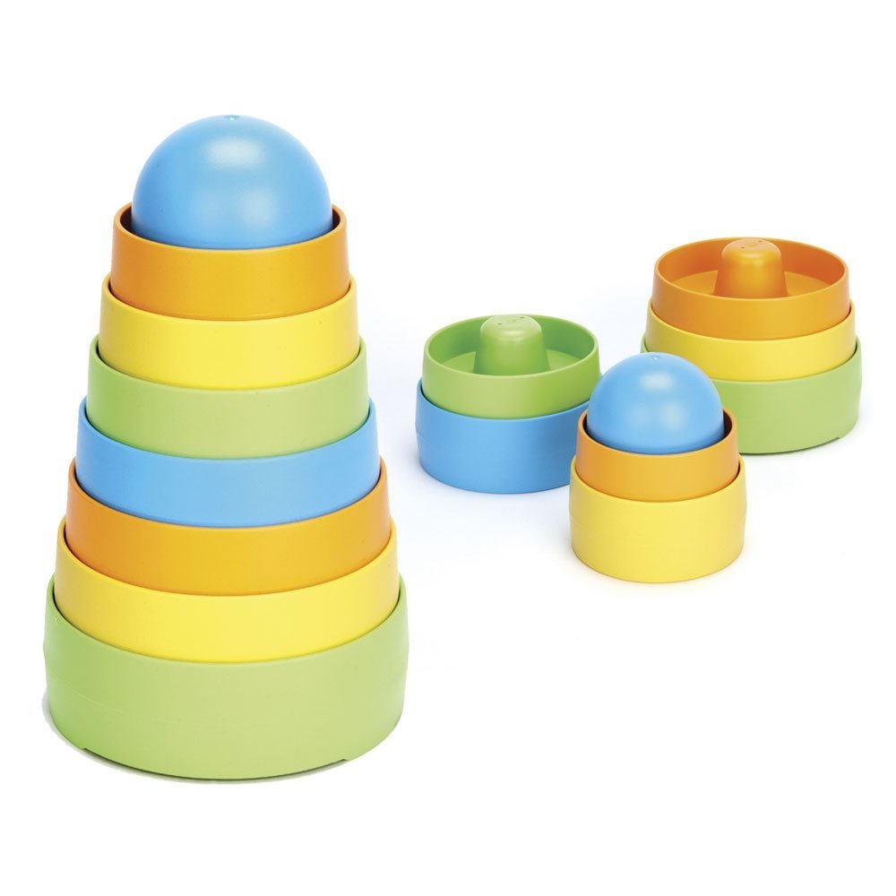 Green Toys My First Stacker - Eco-Friendly Baby Stacking Toy for Early Learning | Perfect for Toddlers & Preschoolers | Playroom, Daycare & Home Use