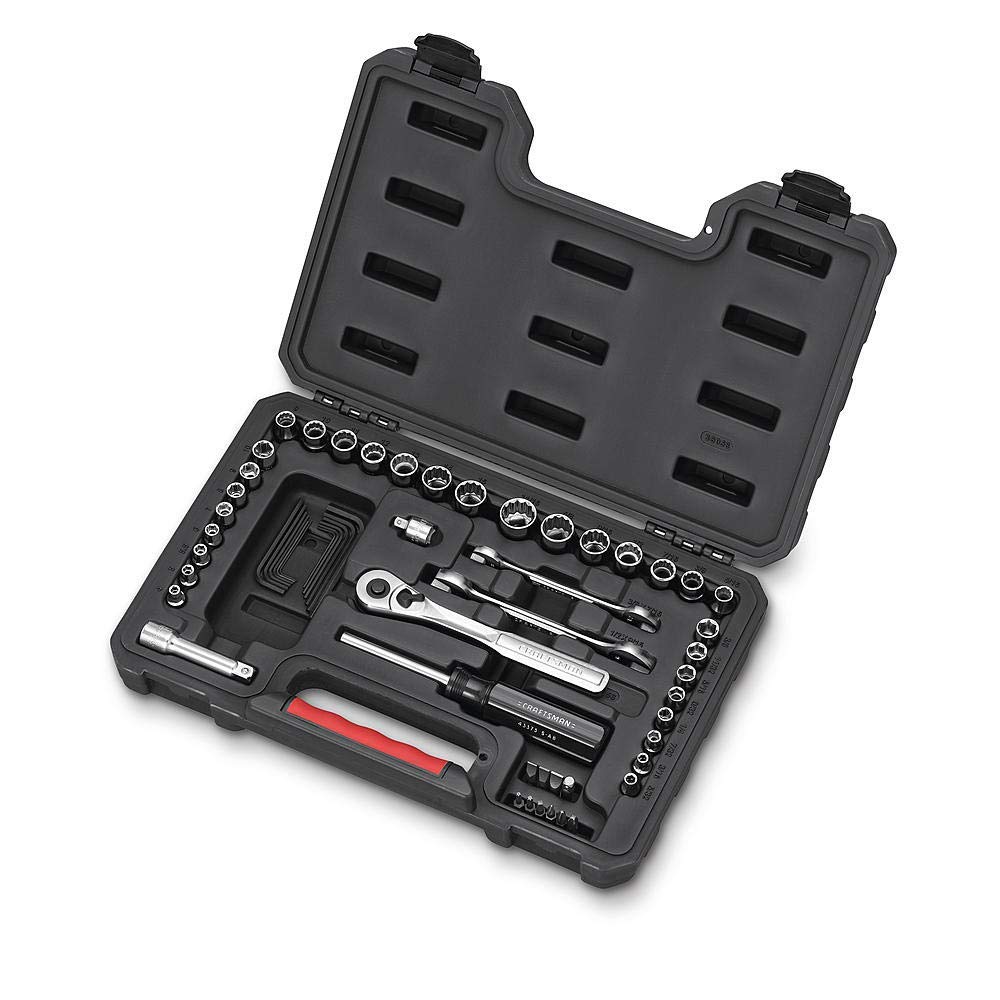 Craftsman 58-Piece Mechanics Tool Set with Durable Storage Case - Perfect for Auto Repair, Home Improvement & DIY Projects | Model 20058
