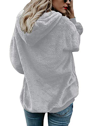 Pull À Capuche Gris Clair.