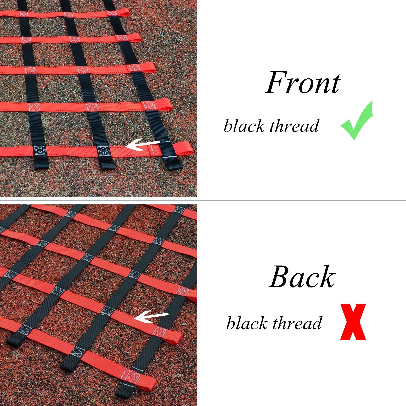 Heavy Duty Climbing Cargo Net for Kids & Adults - Outdoor Playground Swing Accessory, Ninja Obstacle Course Equipment, Indoor/Outdoor Climbing Wall Net - Perfect for Backyard Play Sets, Adventure Parks, and Home Gym Training