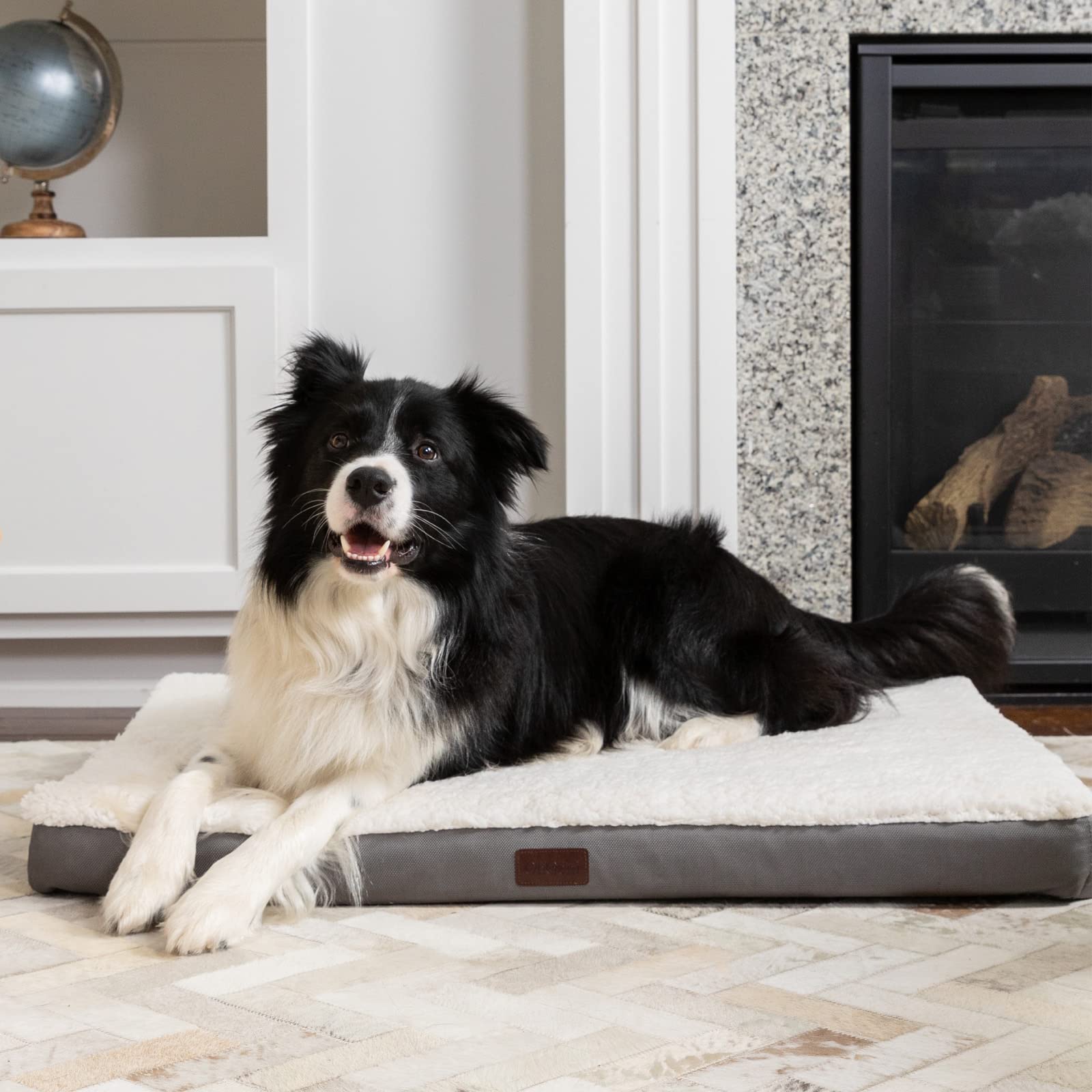 OhGeni Orthopedic Memory Foam Dog Bed for Large Dogs - Washable, Waterproof Pet Bed for Indoor & Outdoor Use - Comfortable Dog Couch for Joint Pain Relief - Perfect for Living Room, Patio or Kennel