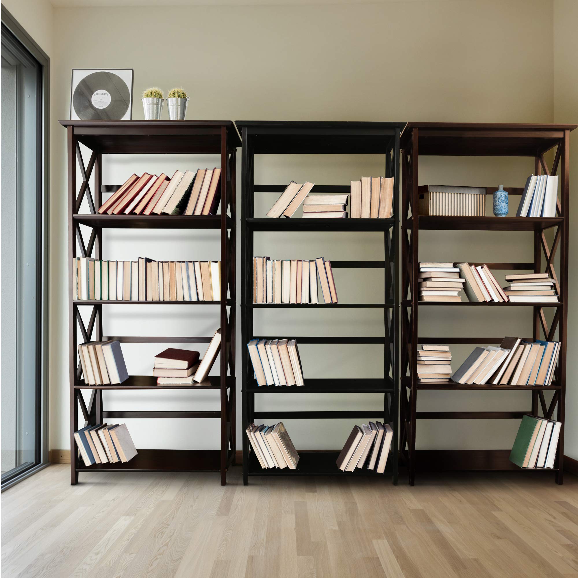 Stylish Casual Home Shelf Bookcase - Modern Wooden Storage for Books, Decor & Essentials | Perfect for Living Room, Bedroom & Office Organization