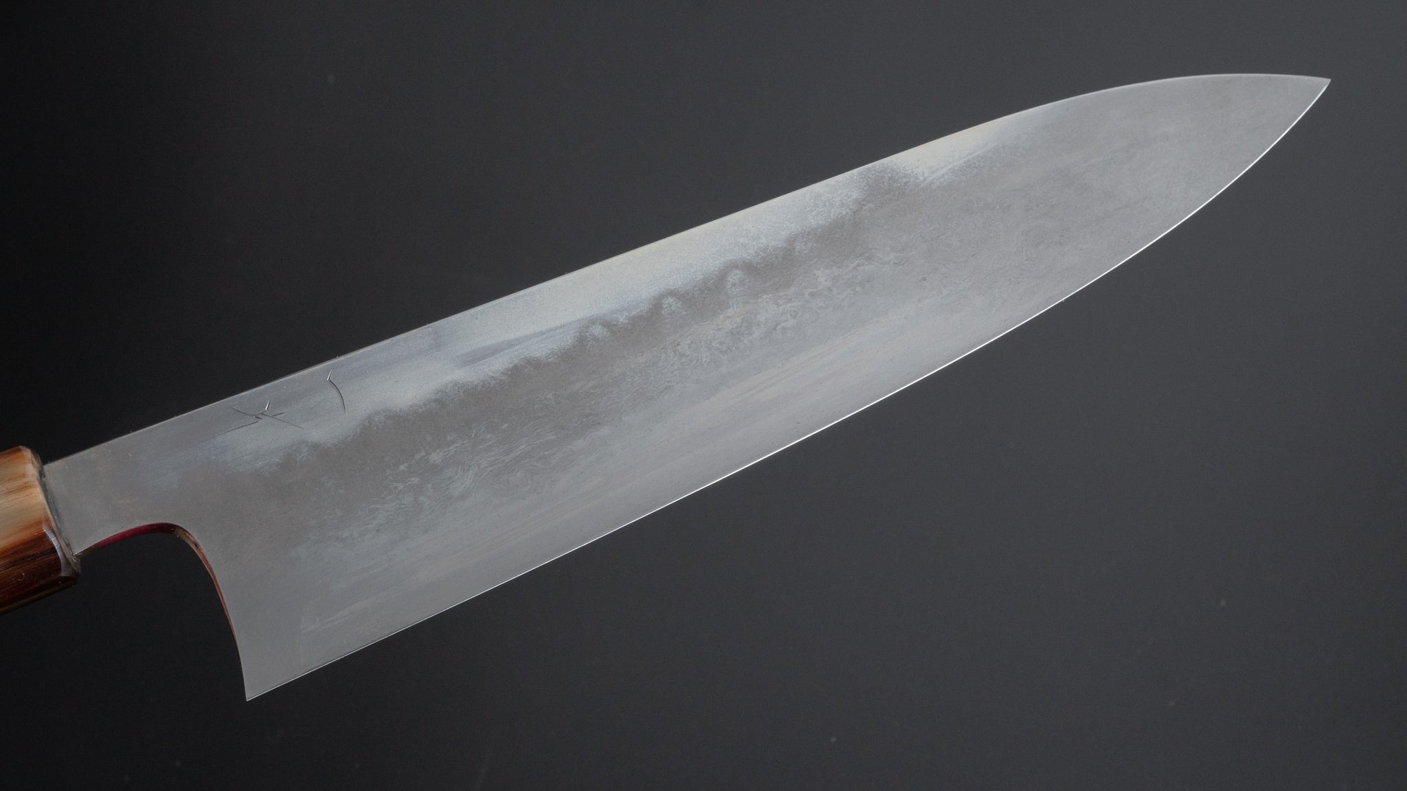 Hitohira Togashi Yohei Blue #1 Mizu Honyaki Gyuto 240mm Japanese Chef Knife with Taihei Ebony Handle & Saya - Perfect for Sushi, Sashimi & Precision Cutting (#049)