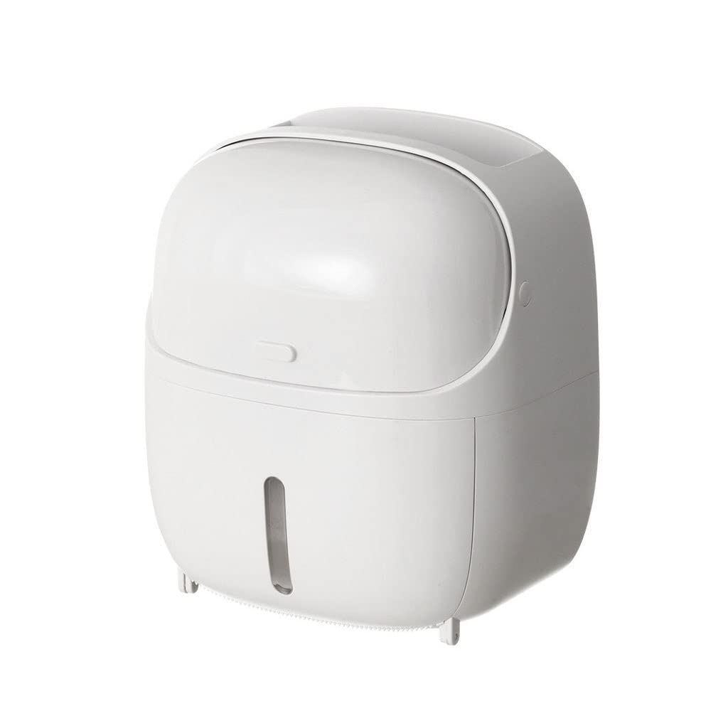 Wall-Mounted Tissue Box Cover Holder - Multifunctional Bathroom & Kitchen Organizer for Pumping Tissue Rolls, Paper Clips & Household Storage | Perfect for Small Spaces, Vanities & Office Desks
