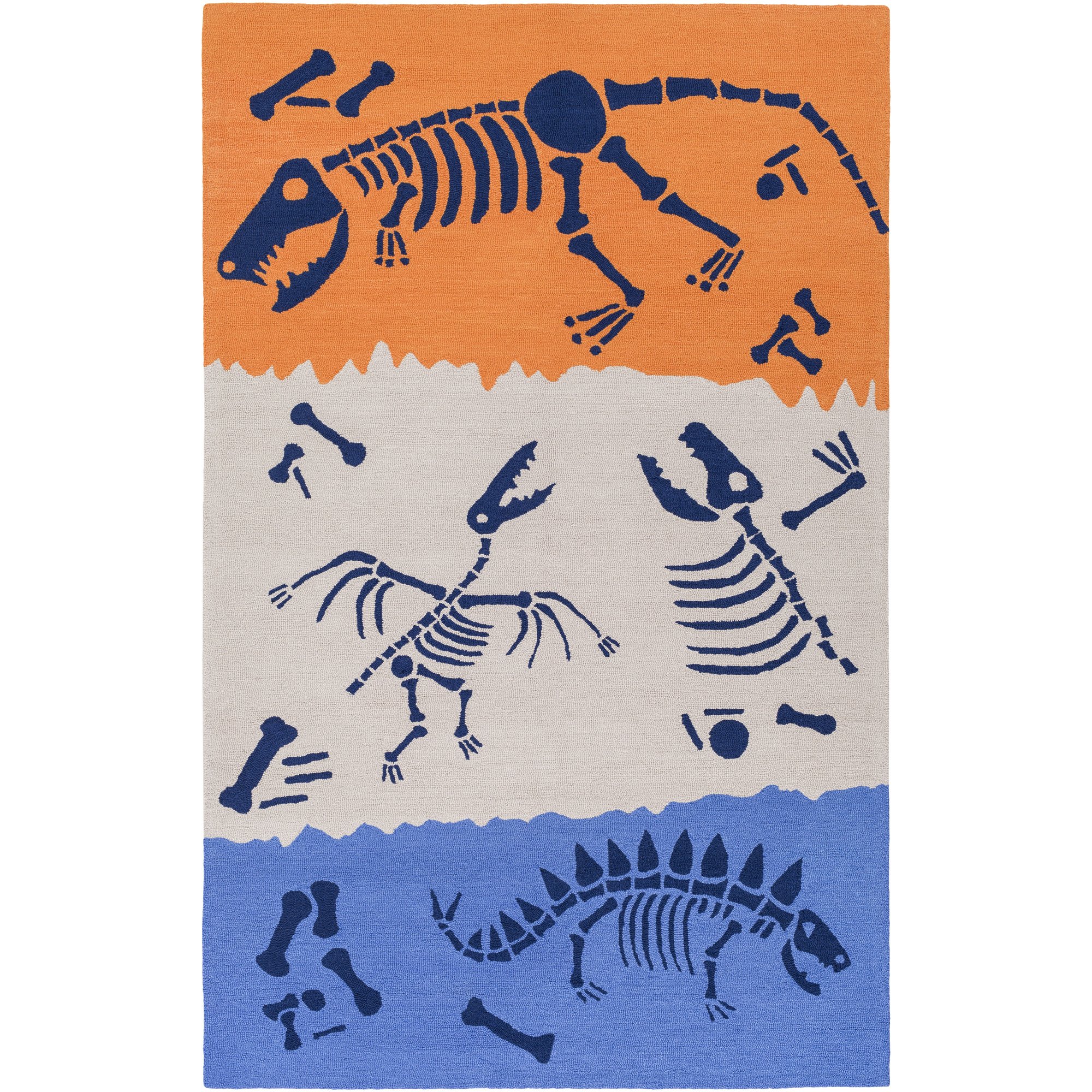 Premium Surya 2' x 3' Peek-A-Boo Orange Area Rug - Soft & Durable for Living Room, Bedroom & Nursery Decor | Machine Washable Kids Play Mat