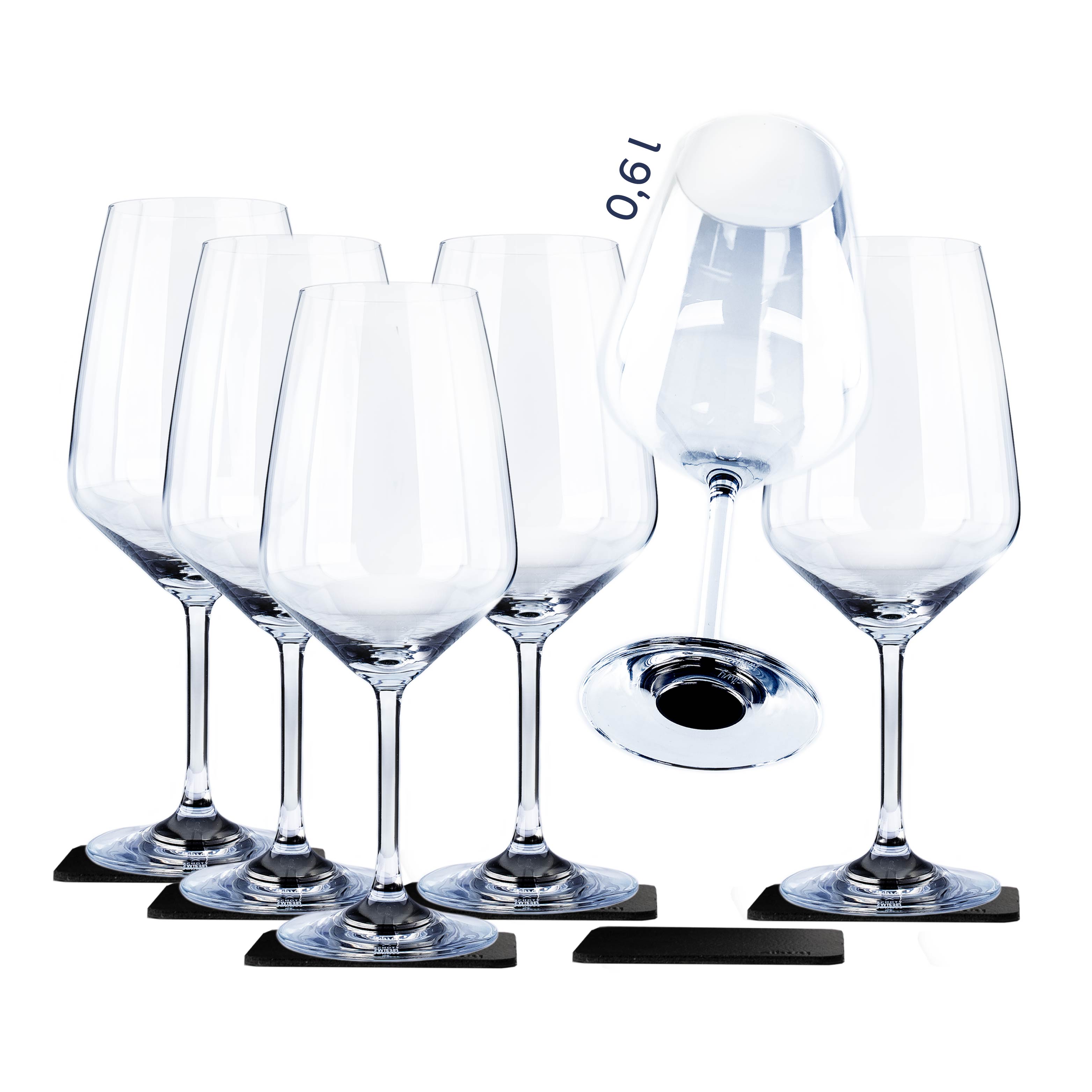 Premium Crystal Wine Glasses Set - Elegant Bordeaux Style for Red & White Wine - Perfect for Dinner Parties, Weddings & Gifts