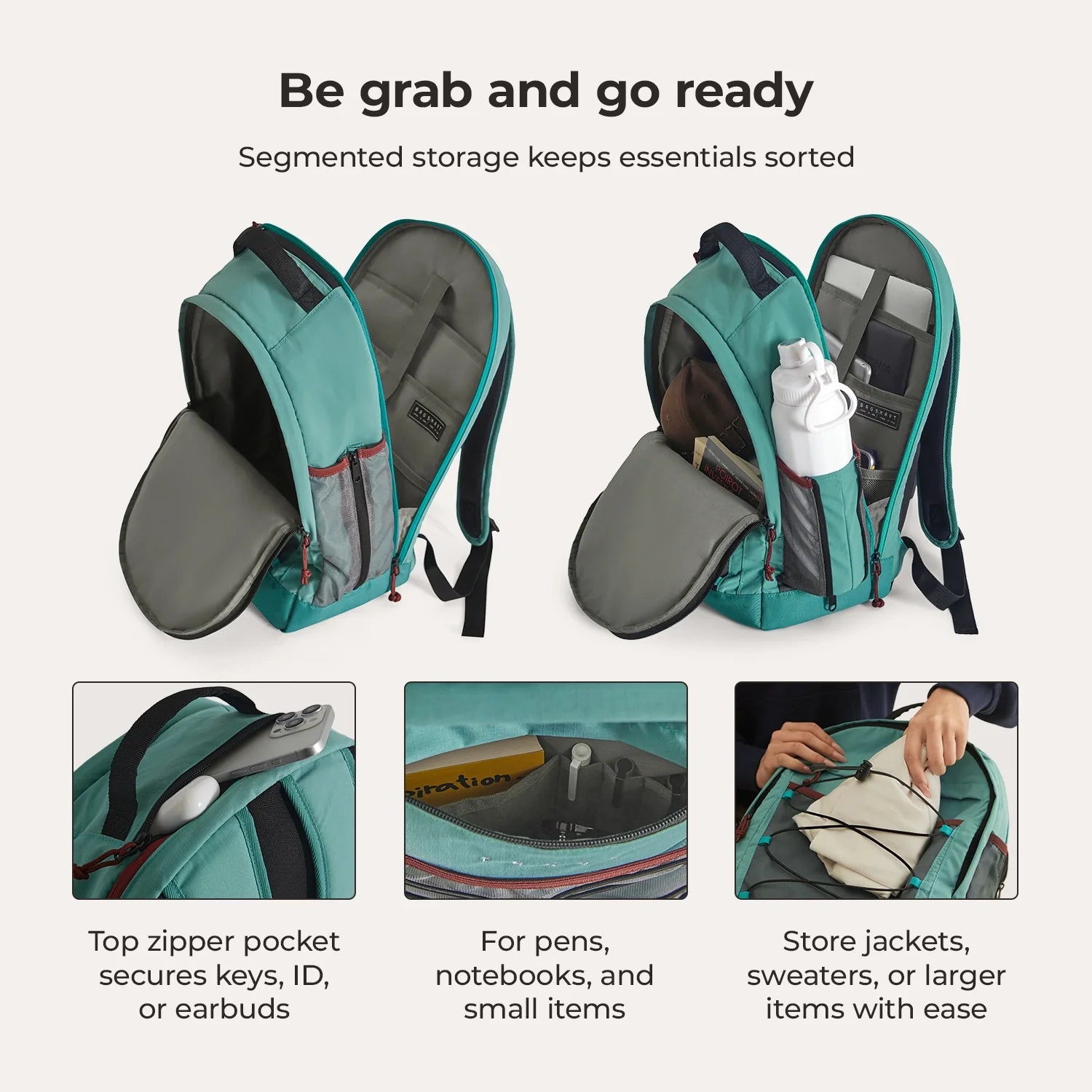 15.6 Inch Laptop Backpack for Men & Women - Waterproof Travel Backpack with USB Charging Port - Perfect for Work, School, and Business Trips
