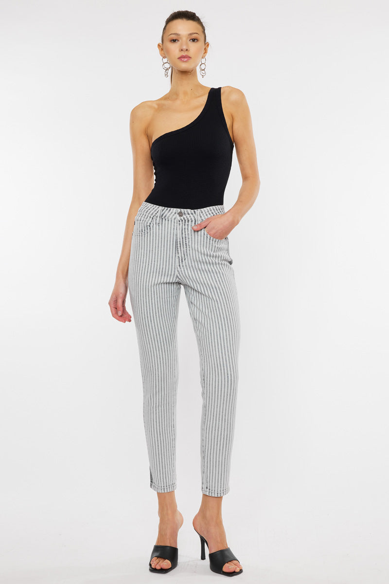 Kristin High Rise Slim Straight Leg Jeans for Women - Stretchy Denim Pants, Comfortable & Flattering Fit - Perfect for Casual Wear, Office & Date Night