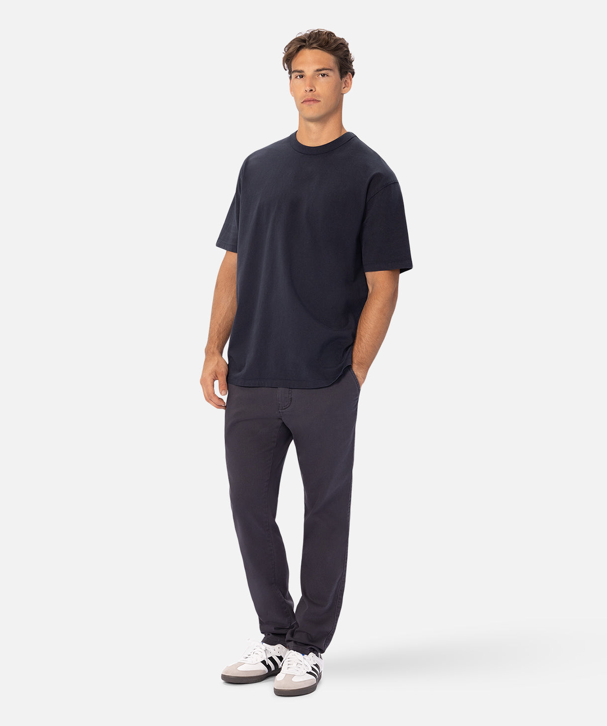 Slim Comfort Cuba Chino Pants for Men - Classic Antique Navy Casual Trousers | Perfect for Office, Travel & Everyday Wear