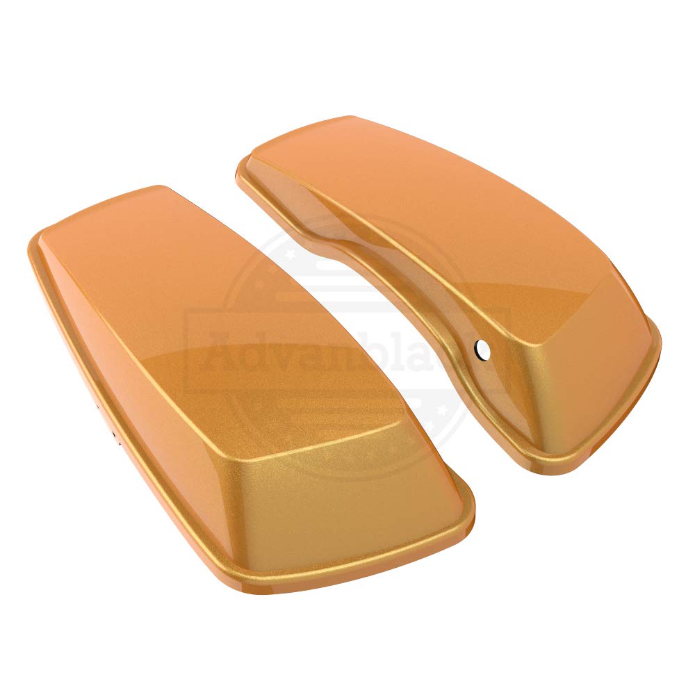 Moto Onfire Saddlebag Lids for Harley Touring Street Glide Road Glide Special 2014-2020 - Hard Candy Gold Flake Motorcycle Accessories | Perfect for Long Rides & Custom Bike Upgrades
