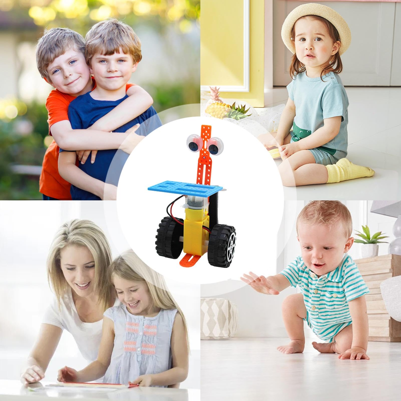 GjnjfdF DIY Robot Building Toy Kit - Handmade Food Delivery Robot Model for Kids & Adults | STEM Educational Technology Toy for Home, School & Robotics Enthusiasts